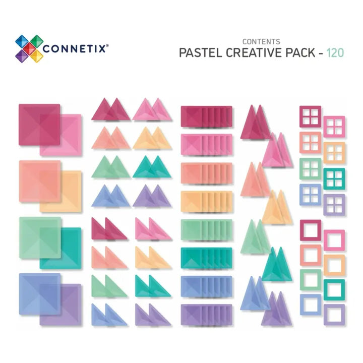 Connetix Pastel créative pack de 120 pièces