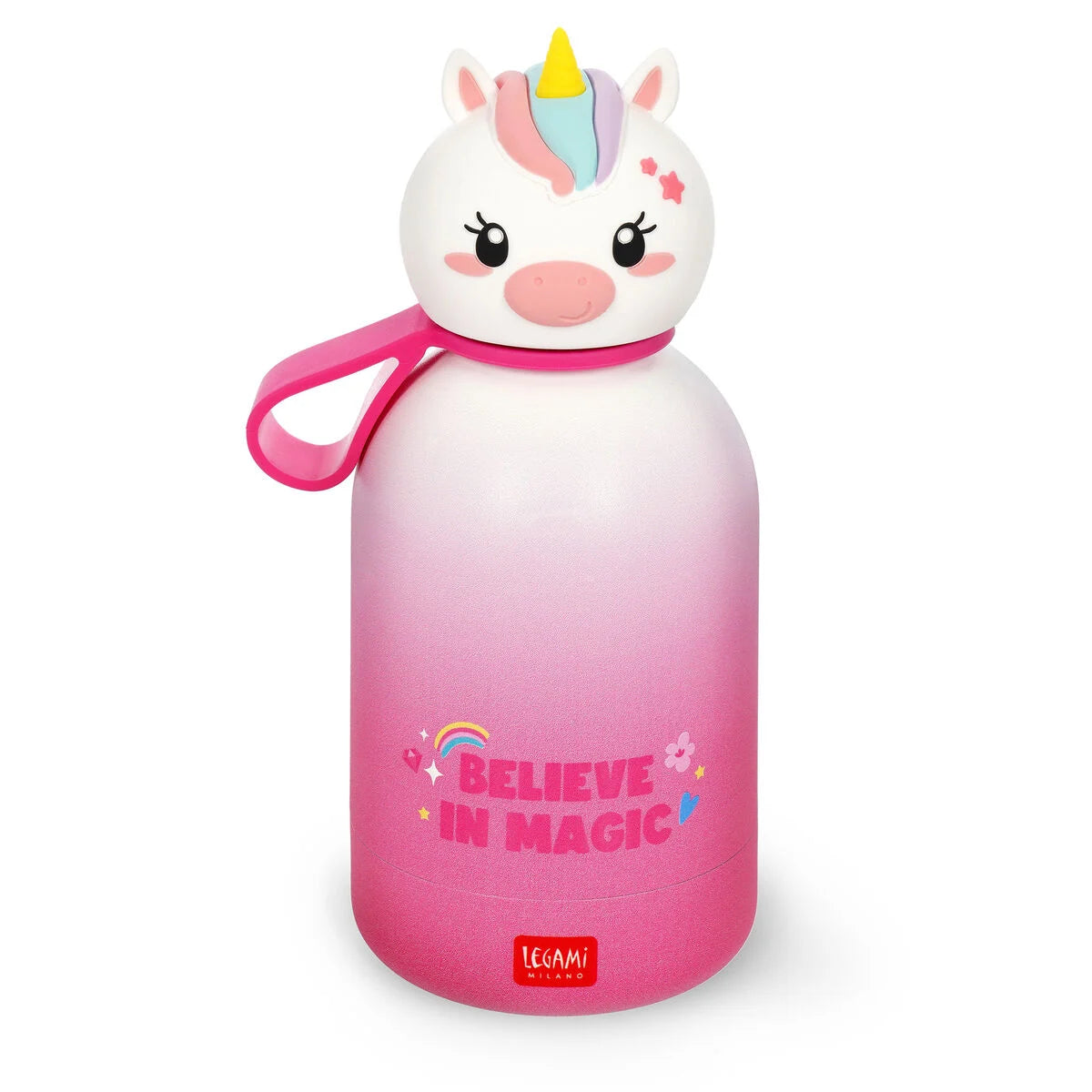 Gourde isotherme Licorne 310ml avec poignée amovible