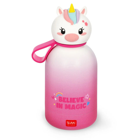 Gourde isotherme Licorne 310ml avec poignée amovible