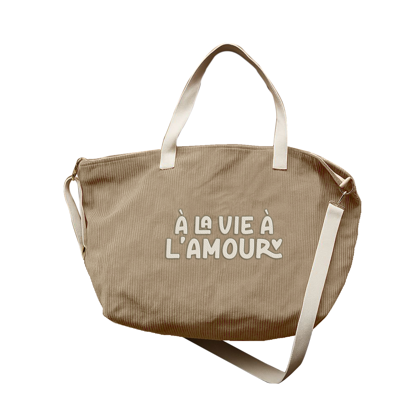 Sac cabas XL velours - À la vie à l’Amour