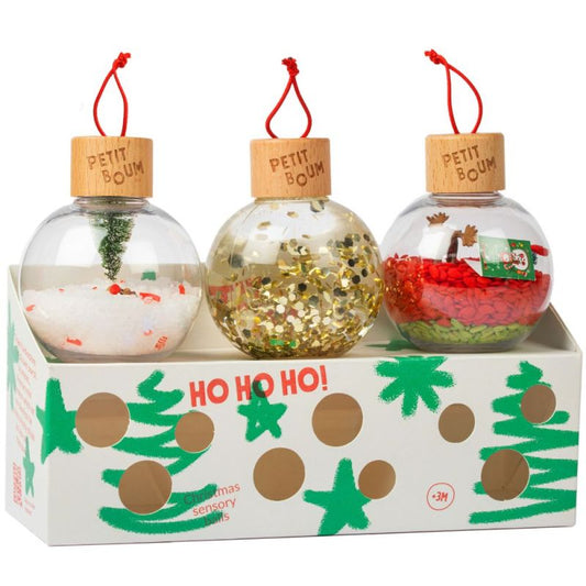 Pack de 3 Boules de Noël sensorielles