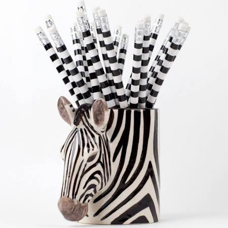 Pot à crayons en céramique Zèbre