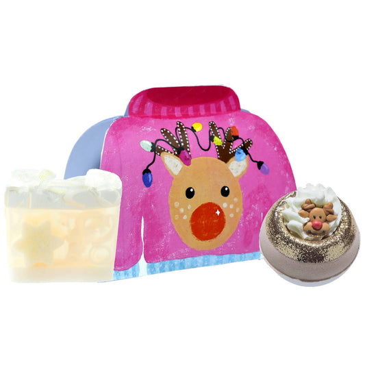 Coffret Renne de Noël bombe de bain et savon