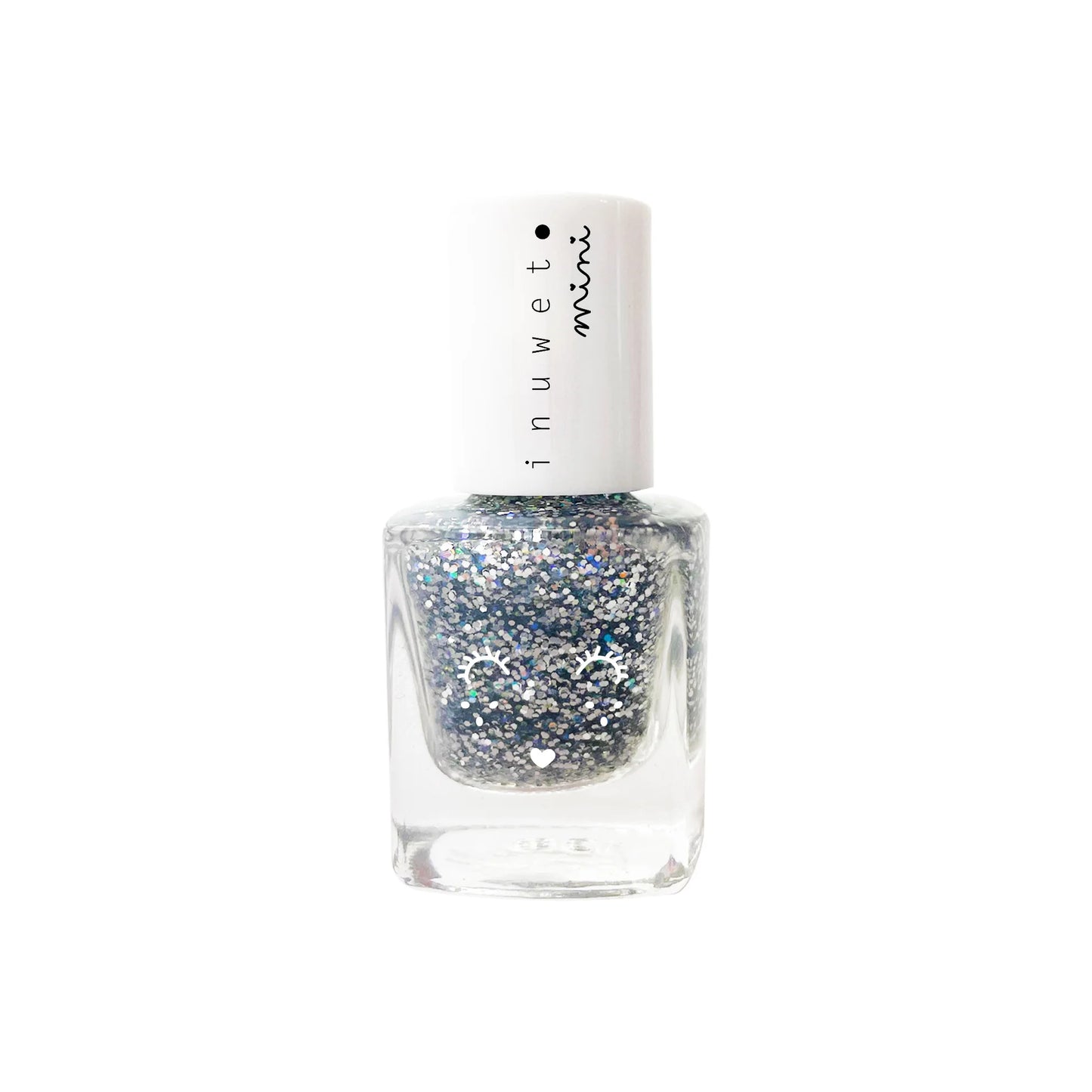 Vernis à l’eau paillettes argentées-vanille