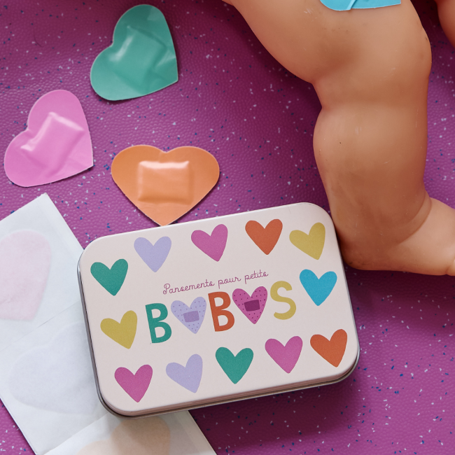 Boite de 24 pansements Coeurs 💙🧡❤️