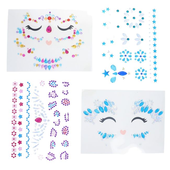Bijoux de visage autocollants