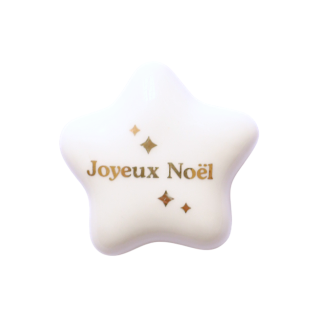 Étoile en porcelaine Joyeux Noël ✨