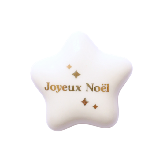 Étoile en porcelaine Joyeux Noël ✨