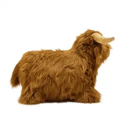 Vache écossaise gonflable en peluche toute douce