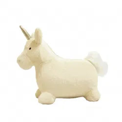Licorne sauteuse gonflable en peluche toute douce