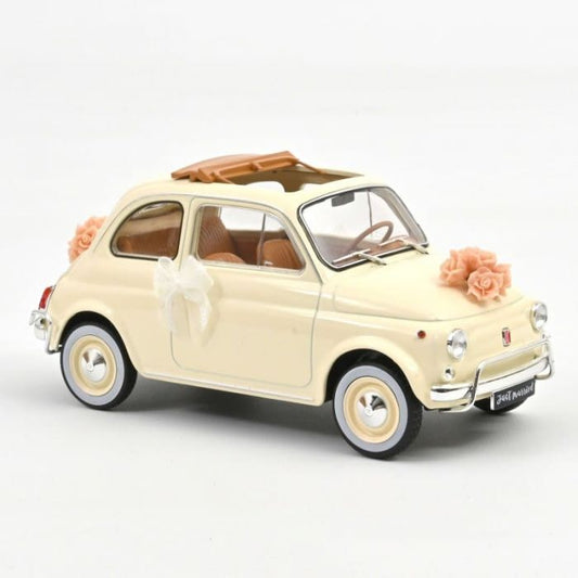 Fiat 500L 1968 ivoire Cadeau de mariage 1/18
