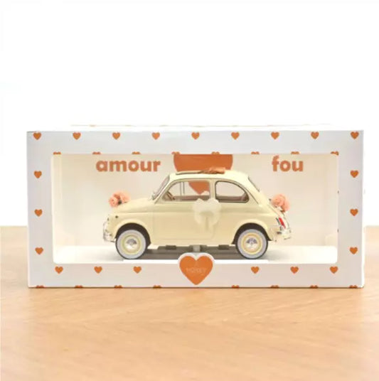 Fiat 500L 1968 ivoire Cadeau de mariage 1/18