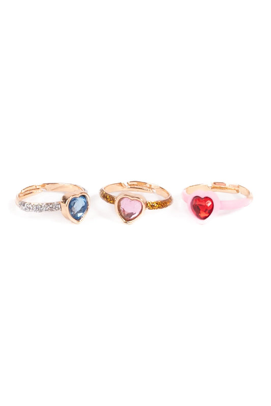 Ensemble de 3 bagues enfant Coeurs d’amour