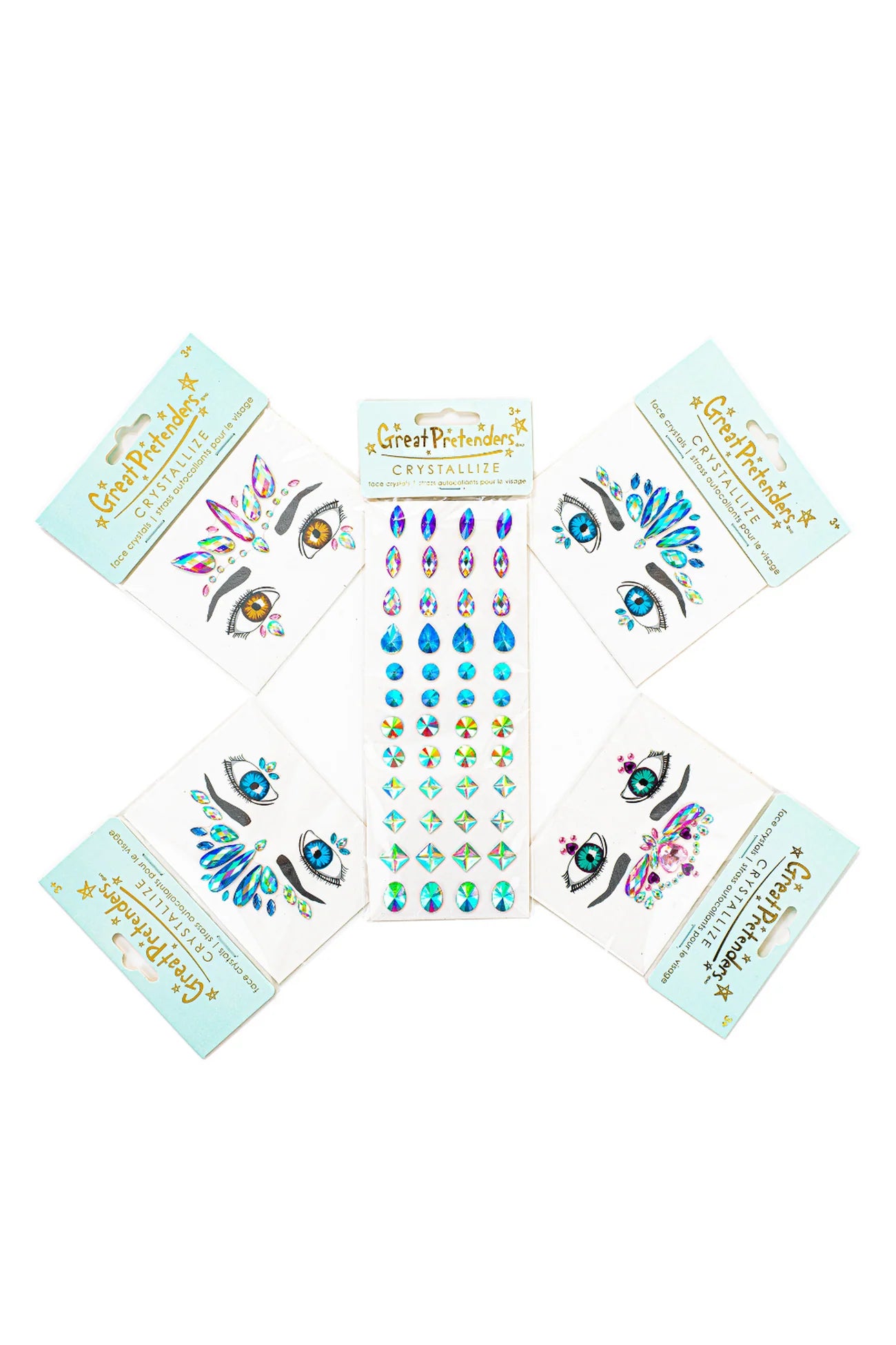 Strass autocollants pour le visage Coeurs