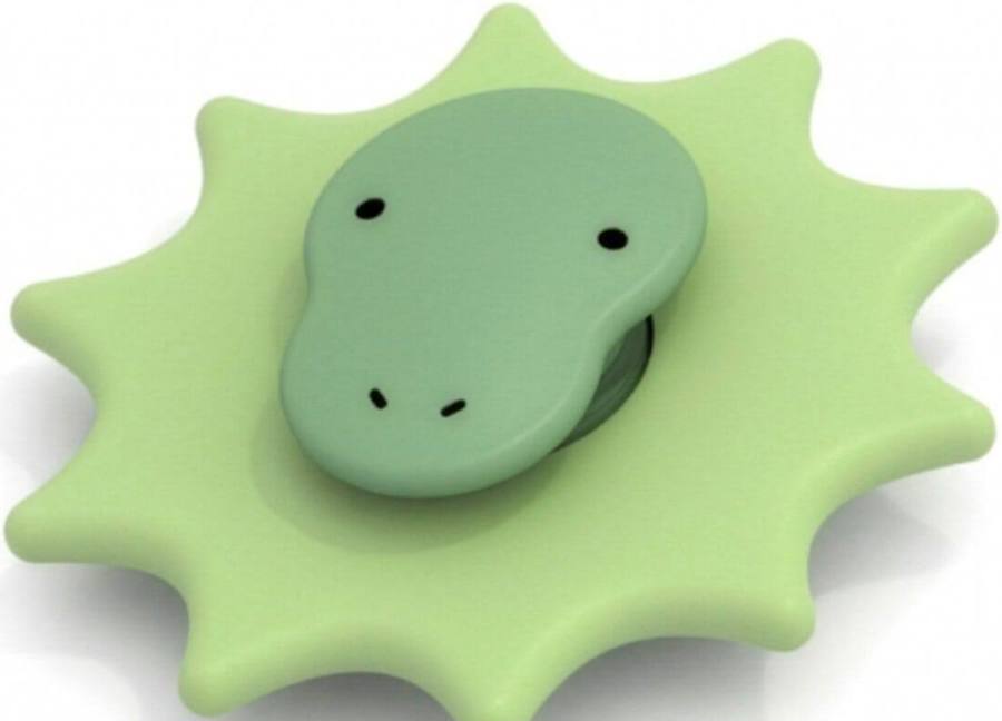 Toupie sensorielle Dino à ventouse