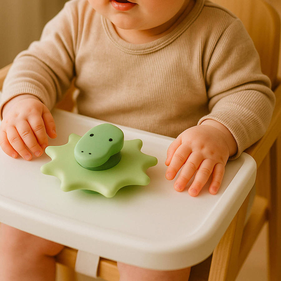 Toupie sensorielle Dino à ventouse