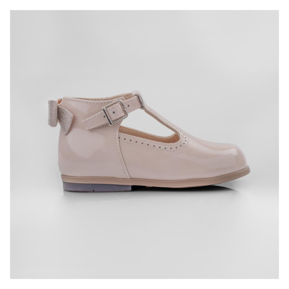 Beberlis : chaussures Charol cuir vernis nude