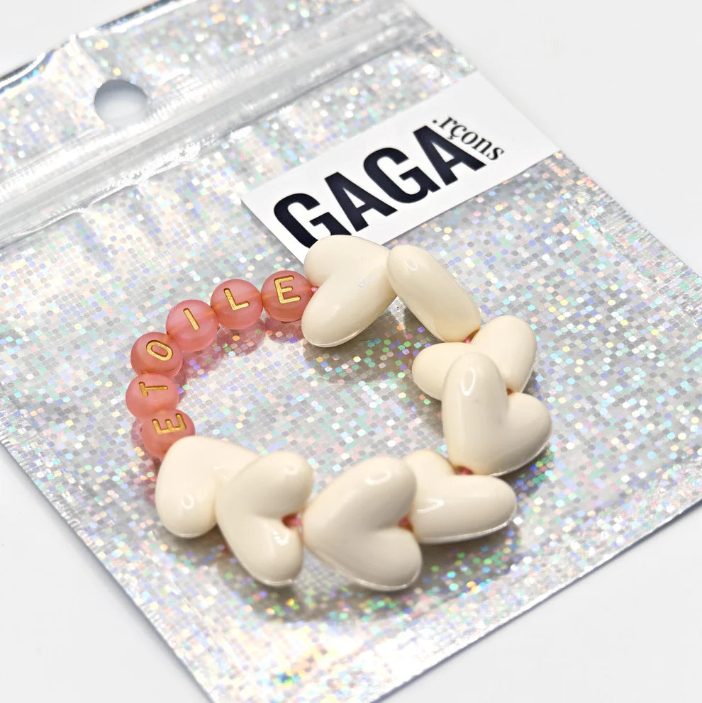 Bracelet Gaga coeurs à message pour enfants