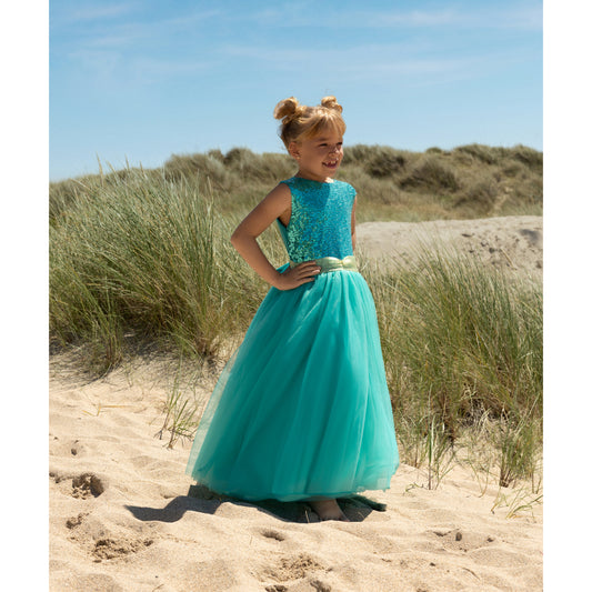 Robe de Princesse Joséphine turquoise