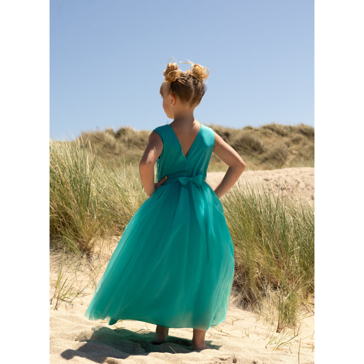 Robe de Princesse Joséphine turquoise