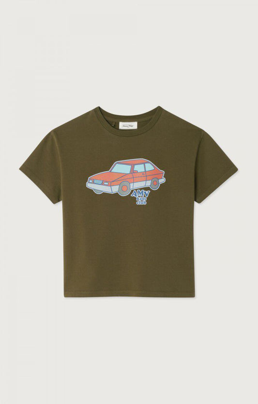Americain Vintage : Tee-shirt Fizvalley Kaki