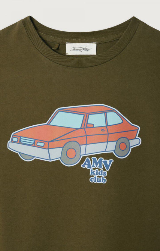 Americain Vintage : Tee-shirt Fizvalley Kaki