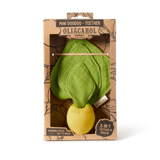 Lou Le Citron - Mini Doudou-Anneau Dentition Bébé
