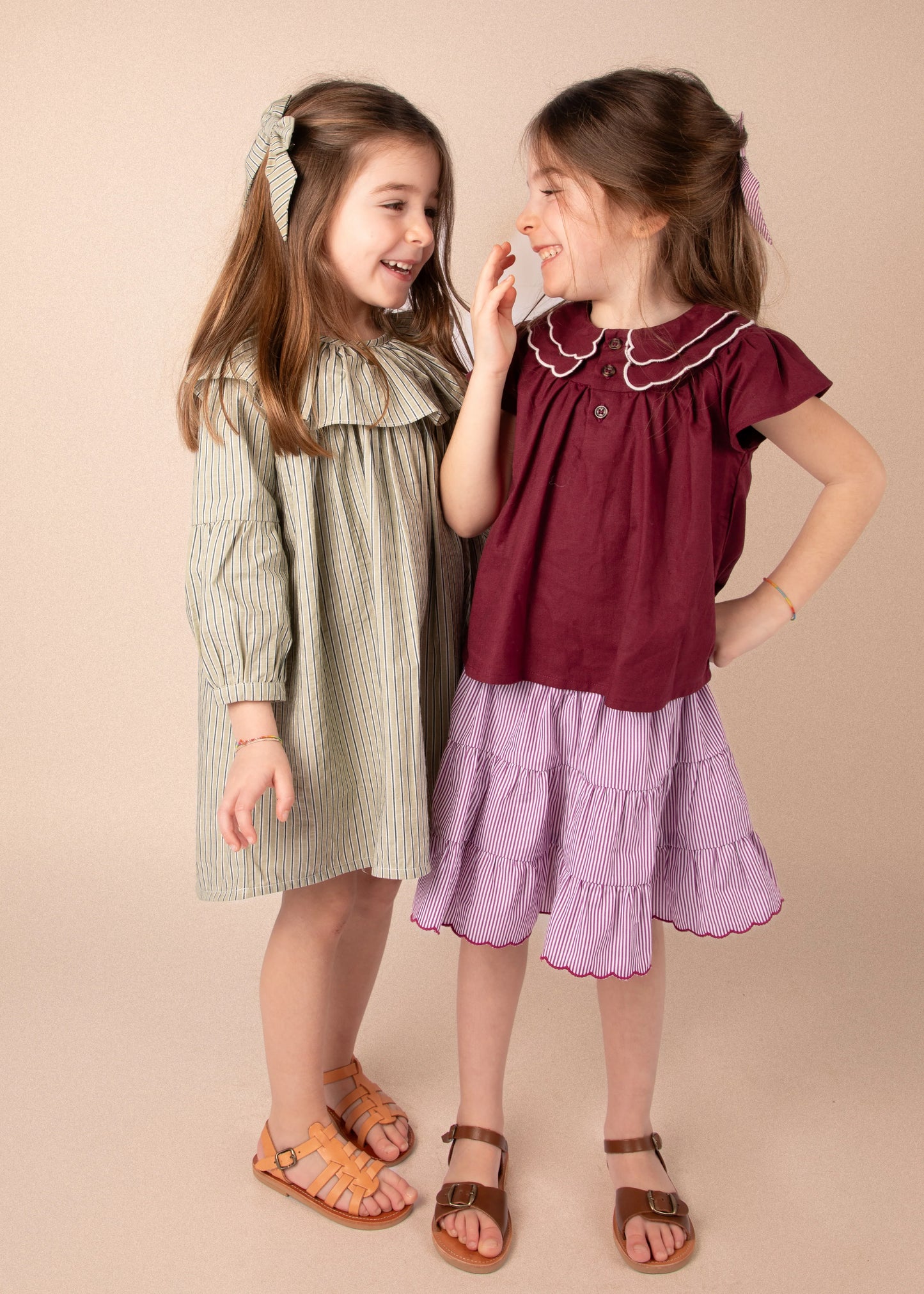 Blouse carmen - lin bordeaux