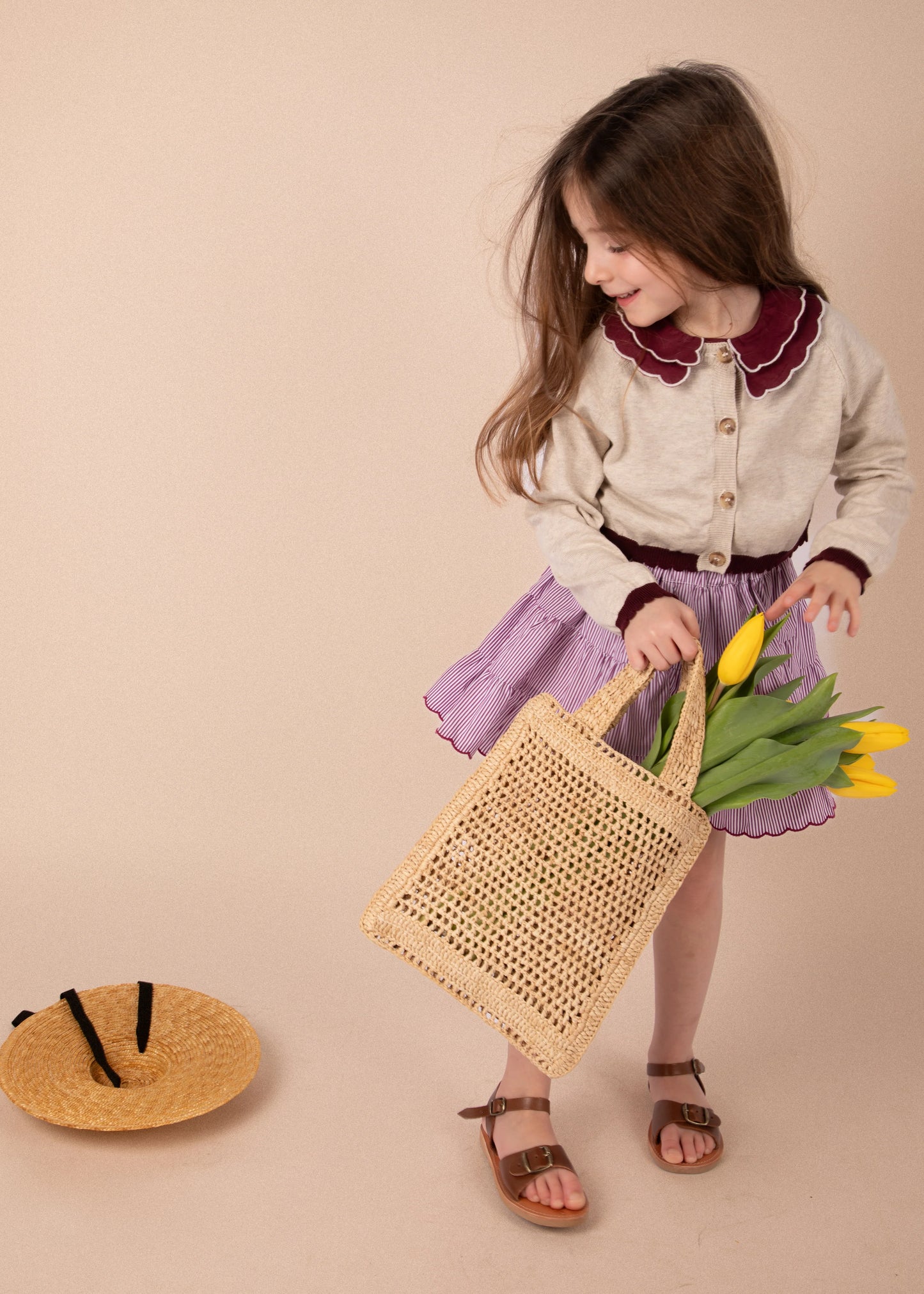 Blouse carmen - lin bordeaux