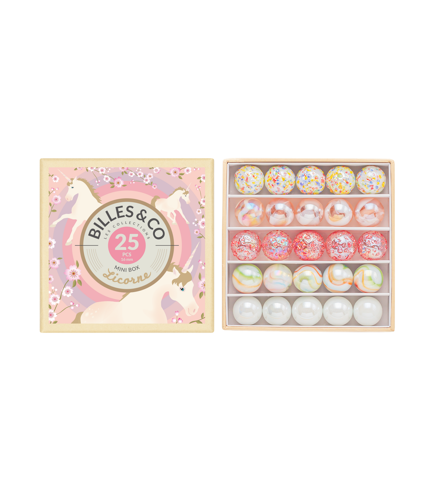 Petit coffret de billes - Licorne