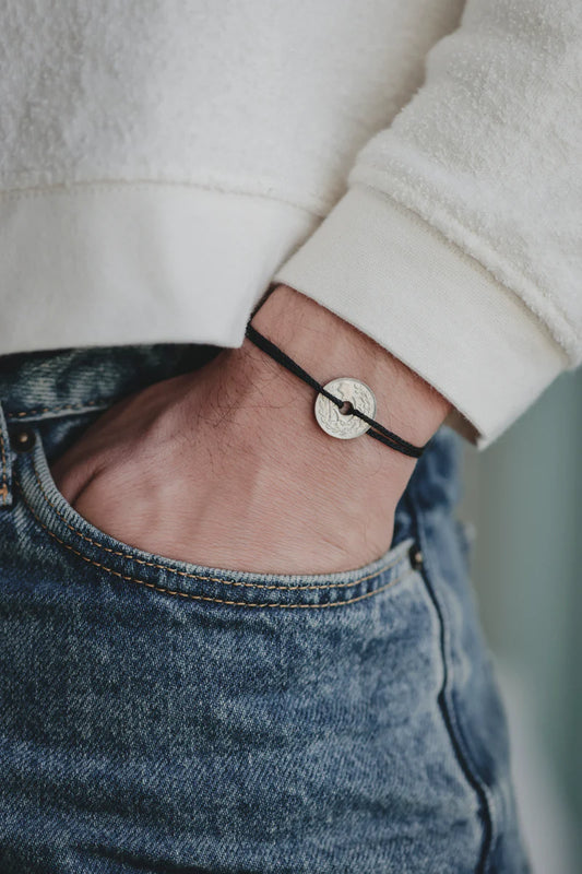 Bracelet Le sous Français - Le petit coloré noir