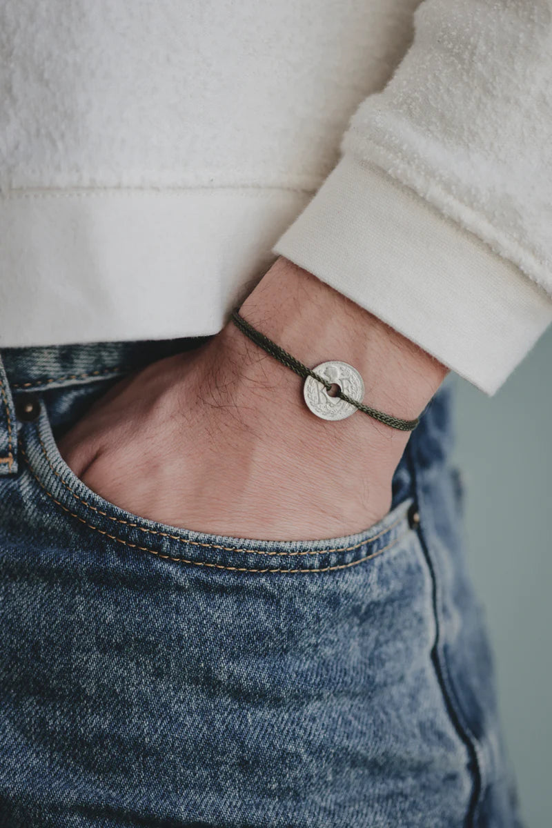 Bracelet Le Sou Français - Le petit coloré kaki