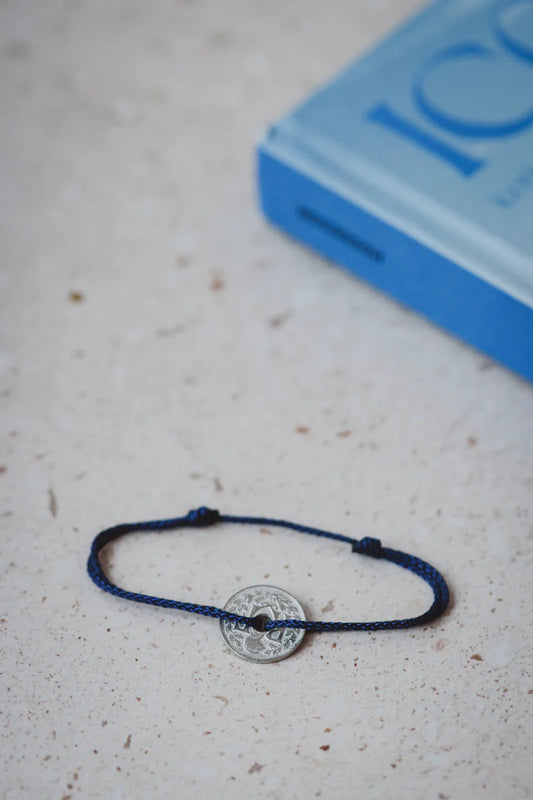 Bracelet Le sous Français - Le petit coloré bleu marine