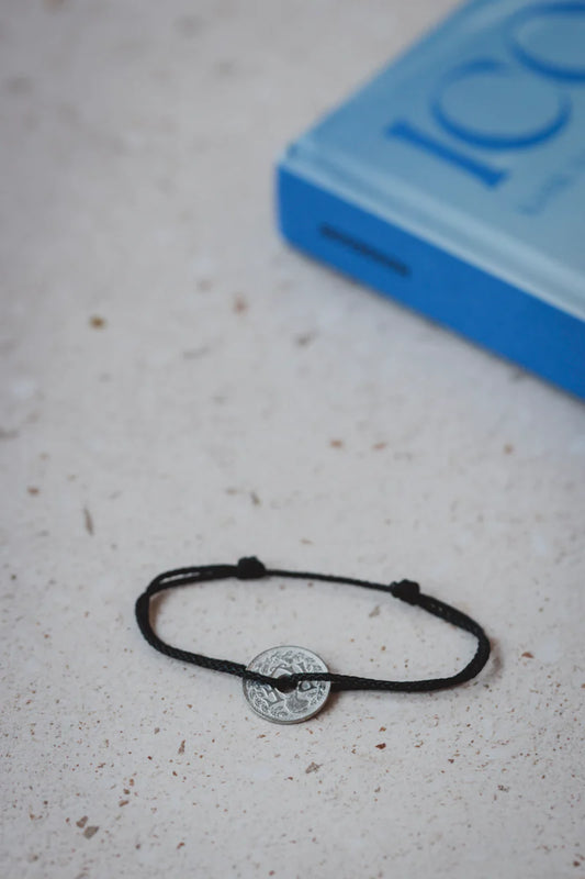 Bracelet Le sous Français - Le petit coloré noir