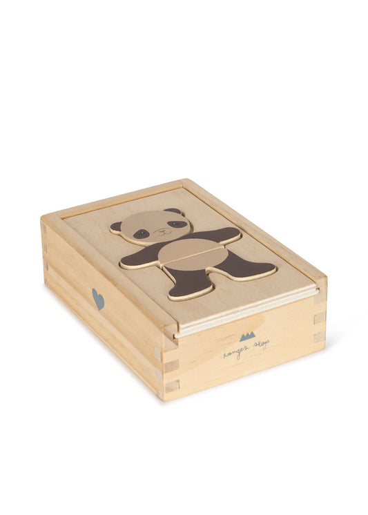 Puzzle habillage d’ourson en bois