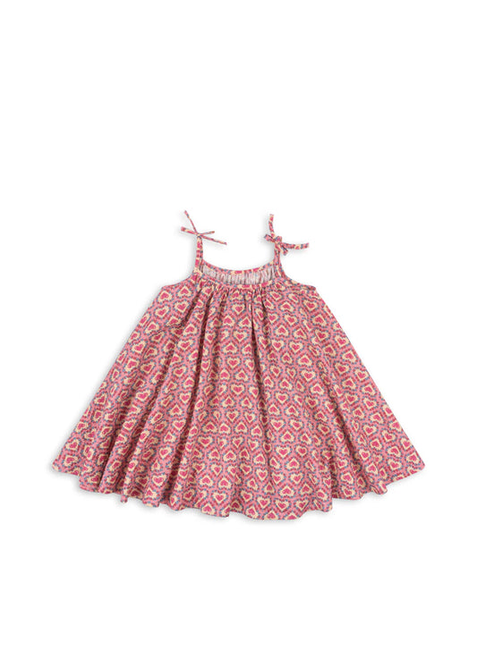Robe à bretelles vivian felice rose
