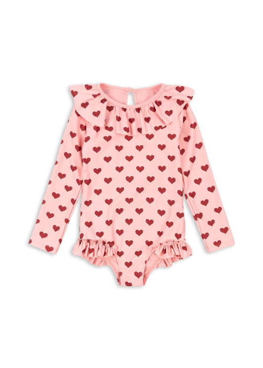 Maillot de bain manches longues Manuca amour pink