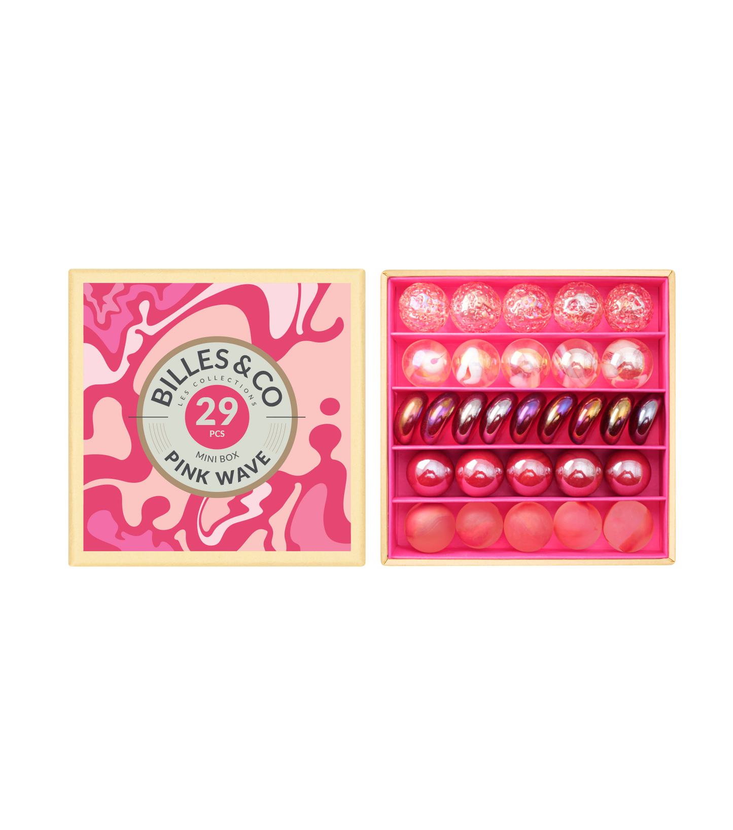 Petit coffret de billes - Pink Wave