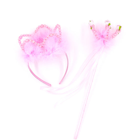 Serre Tête Perles Rose
