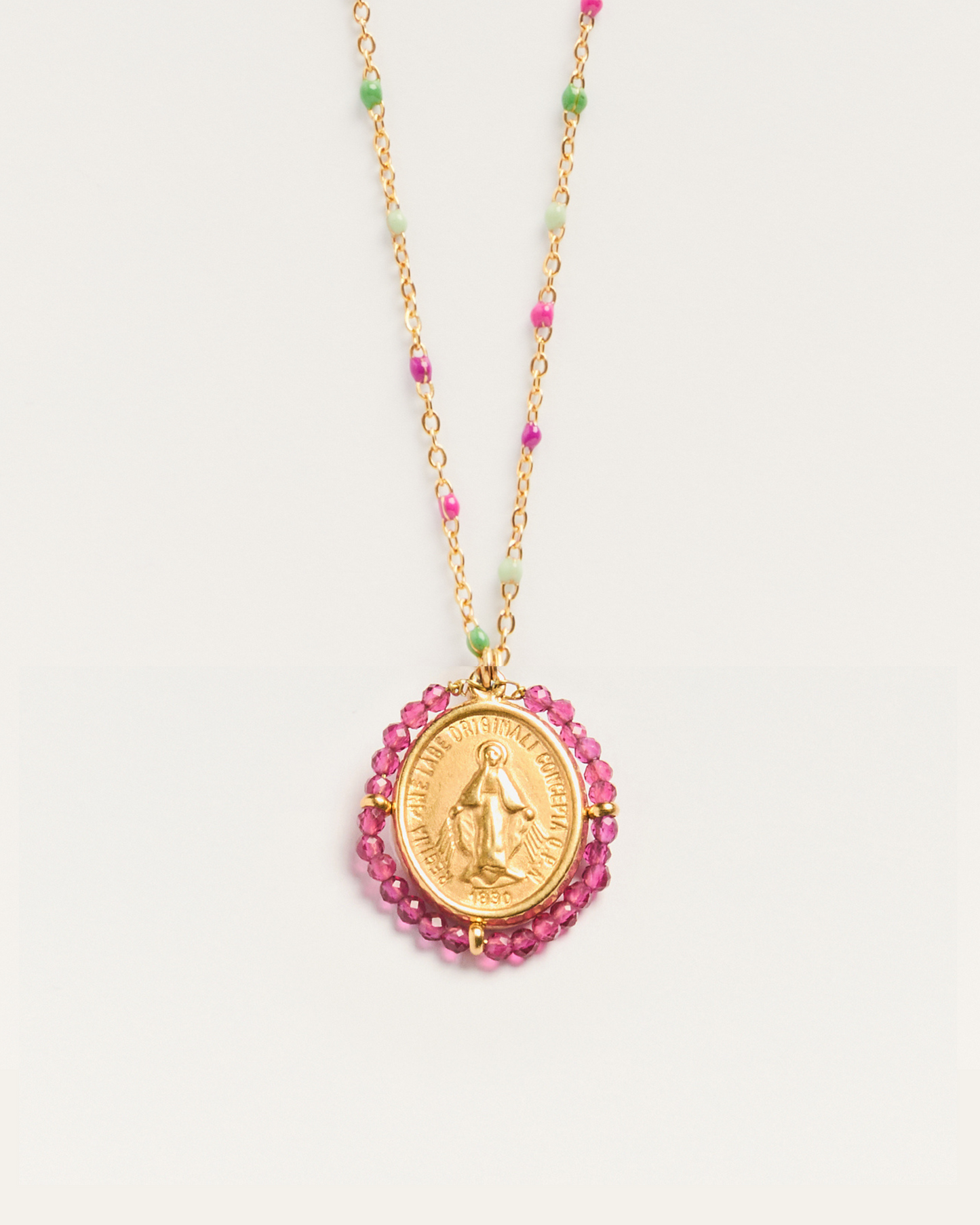Collier Cassis Basilic rose