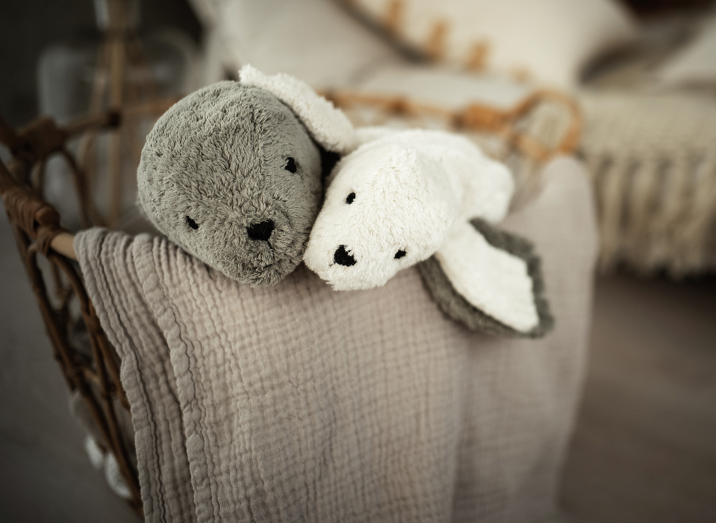 Peluche Bouillotte phoque blanc