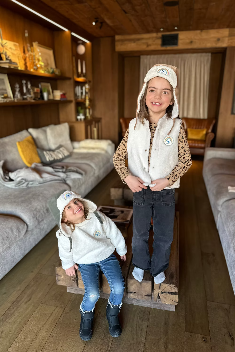 Veste réversible moumoute