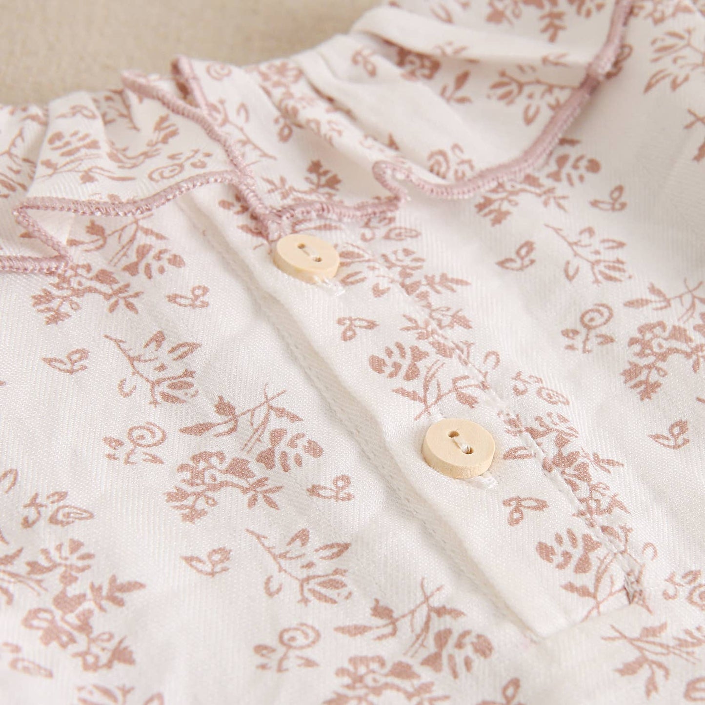 Blouse pour petite fille à imprimé fleuri rose