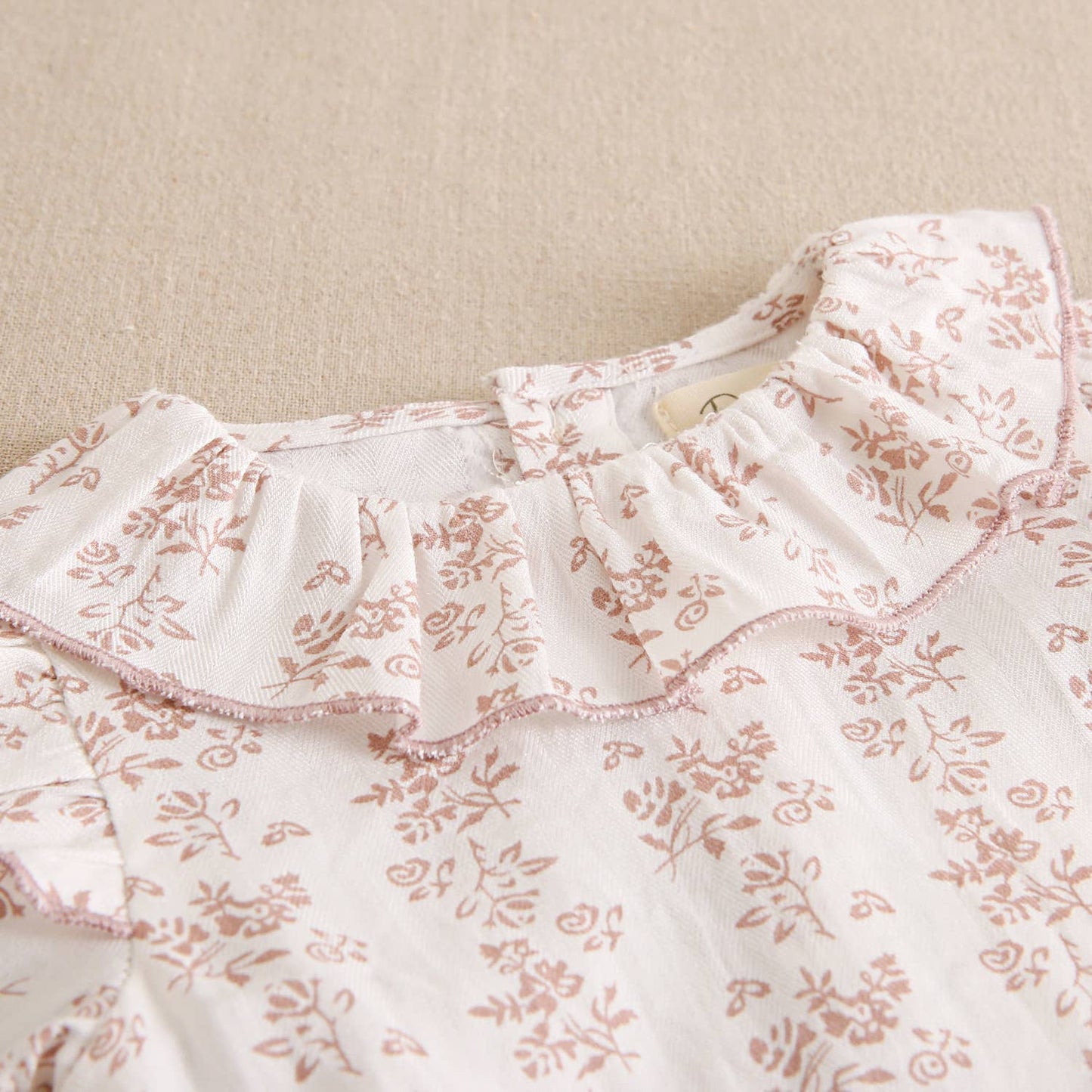 Blouse pour petite fille à imprimé fleuri rose