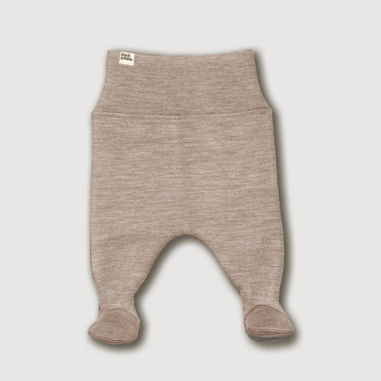Pantalon à pieds en laine polaire - Sand