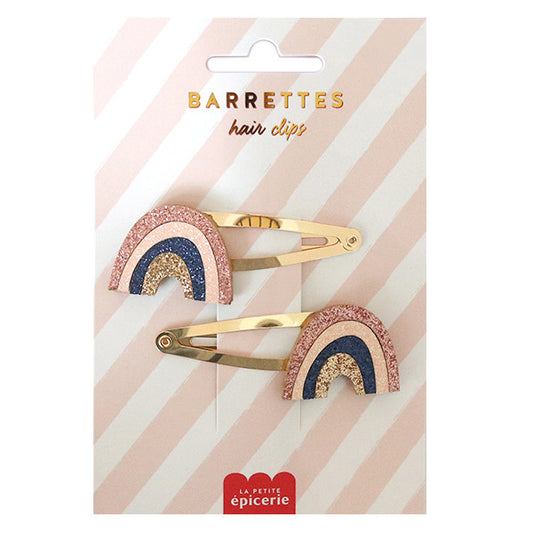 Barrettes cheveux - arc-en-ciel et koala