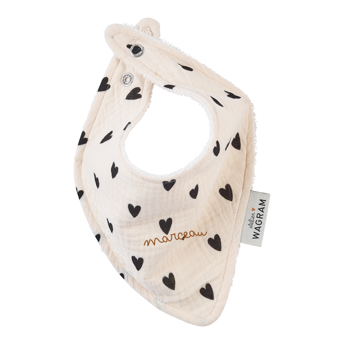 Bavoir Bandana gaze camel