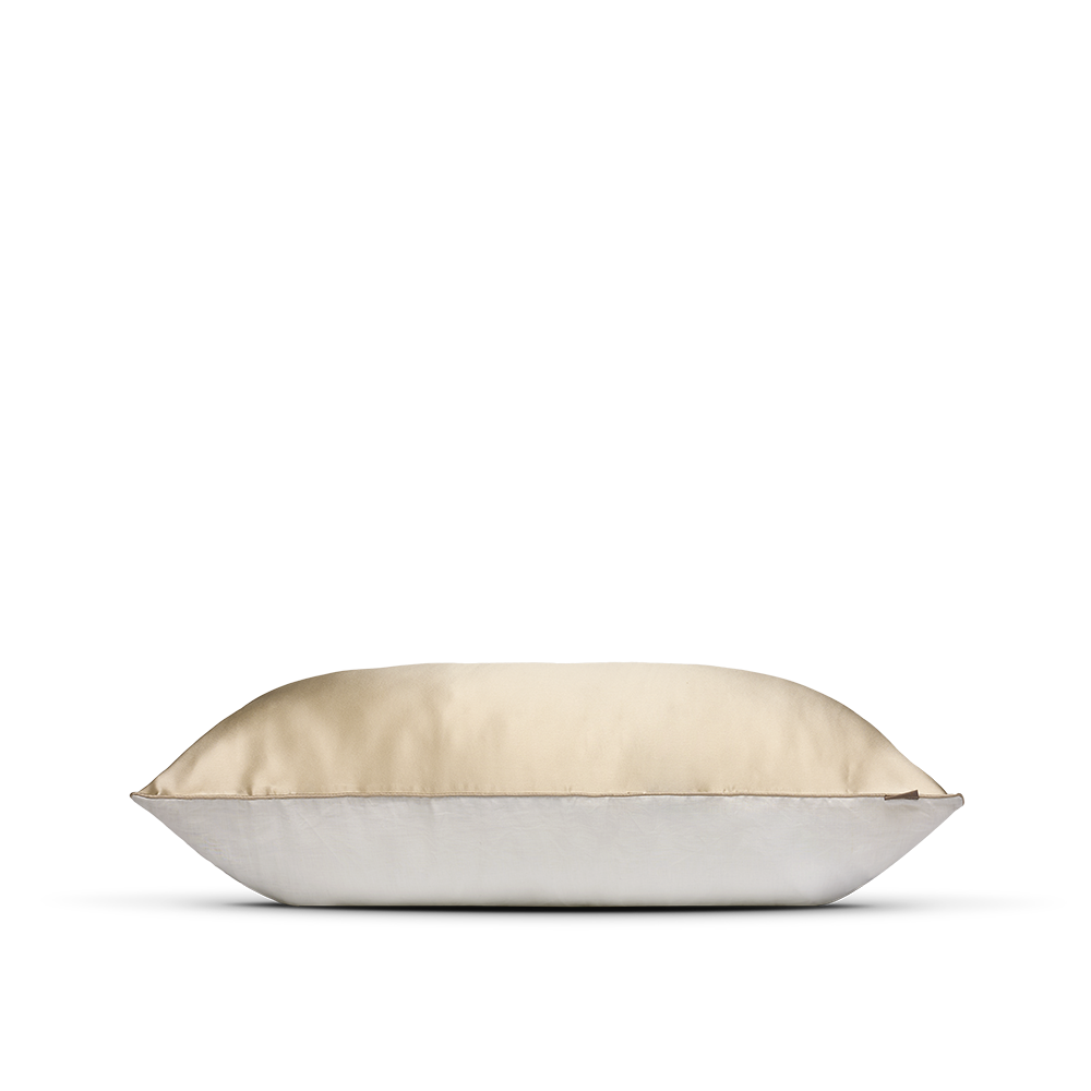 Taie d'Oreiller Bi-Face Soie et Lin