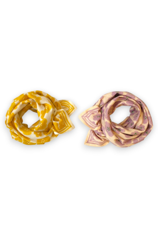 Grand Foulard Latika "Flora Bold" - Lavande