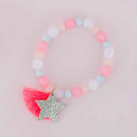 Bracelet pompom et étoile